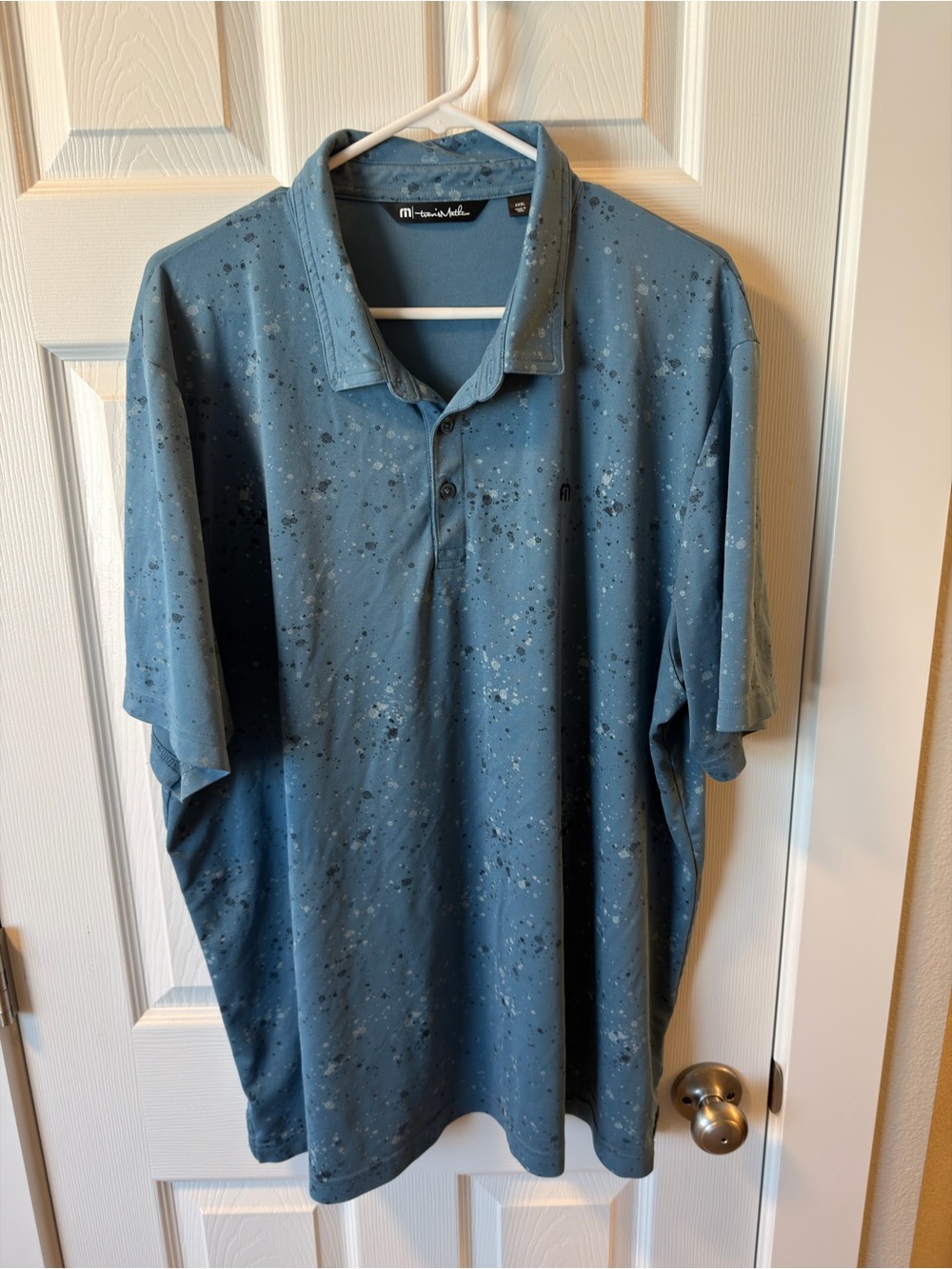 Travis Mathew Slate Blue Speckle Golf Polo